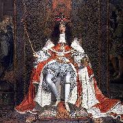 John Michael Wright Charles II of England in Coronation robes oil painting
